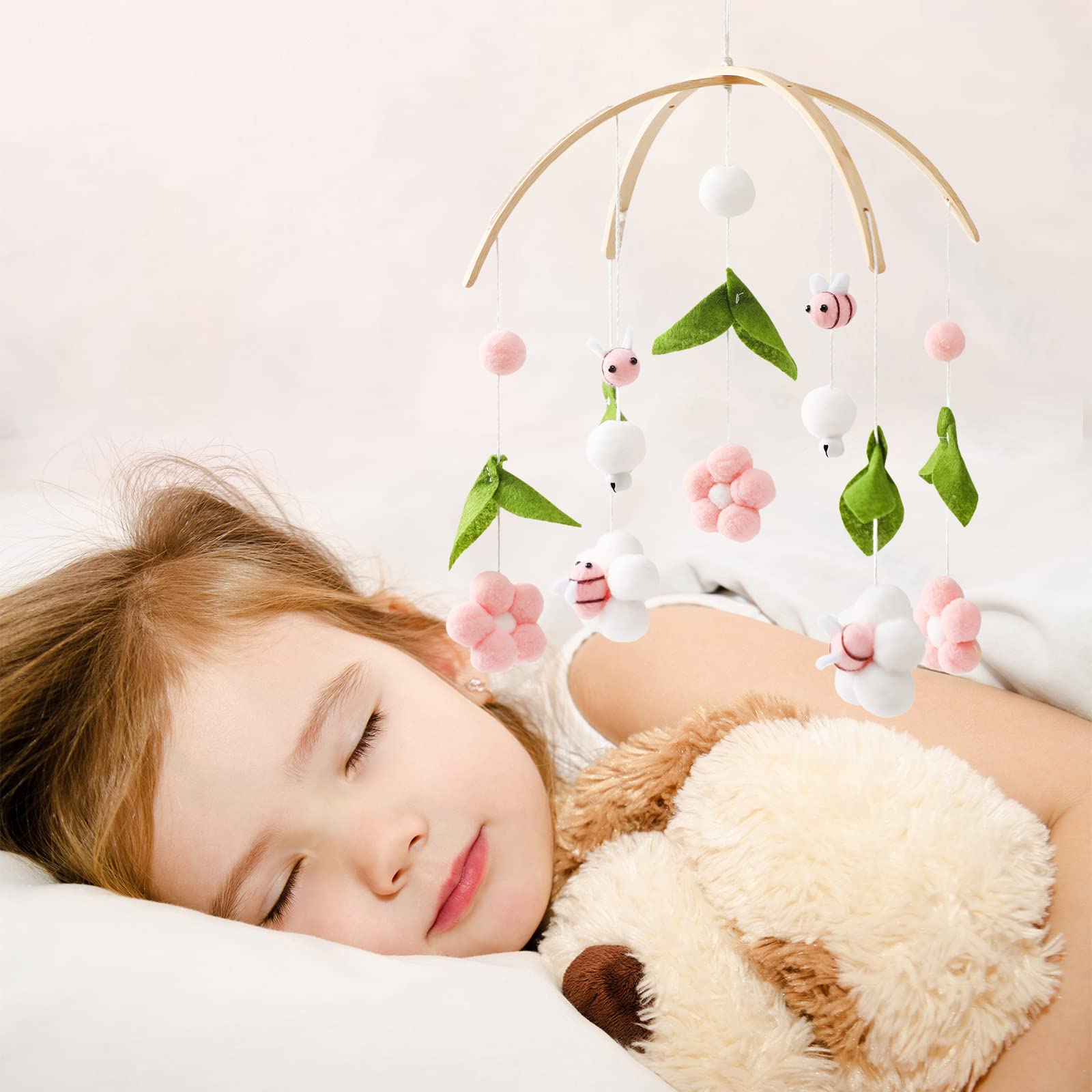 Мобіль Sarah Duke Wind Chime 3D Honey Bee Дерев'яна прикраса (B), фото №2