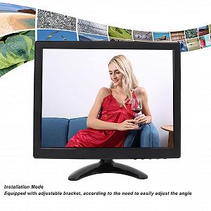 Монитор PUSOKEI 12.1 HD LED Портативный VGAAV BNC USB DC вход Два динамика с пультом и регулируемым держателем synthetic.ua - Фото 1
