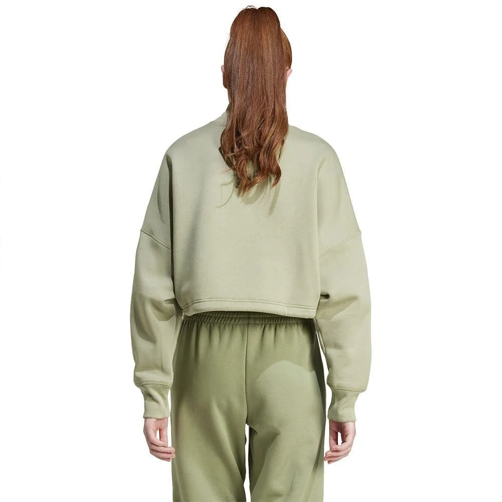 Женская Толстовка adidas Signature Graphic Embroidery Fleece Cropped с длинным рукавом, фото №2