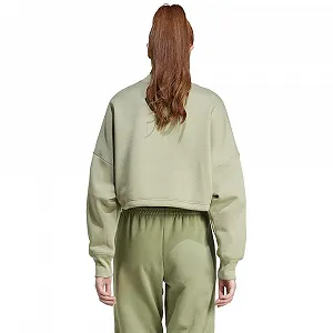 Женская Толстовка adidas Signature Graphic Embroidery Fleece Cropped с длинным рукавом synthetic.ua - Фото 1