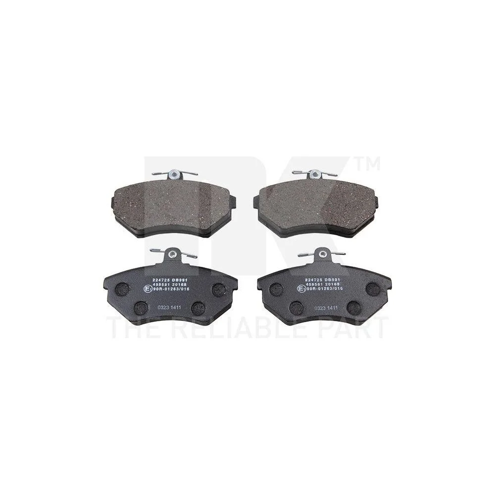 Комплект тормозных колодок NK 224725 для AUDI SEAT SKODA VW передний мост, фото №1 Комплект тормозных колодок NK 224725 для AUDI SEAT SKODA VW передний мост, фото №1