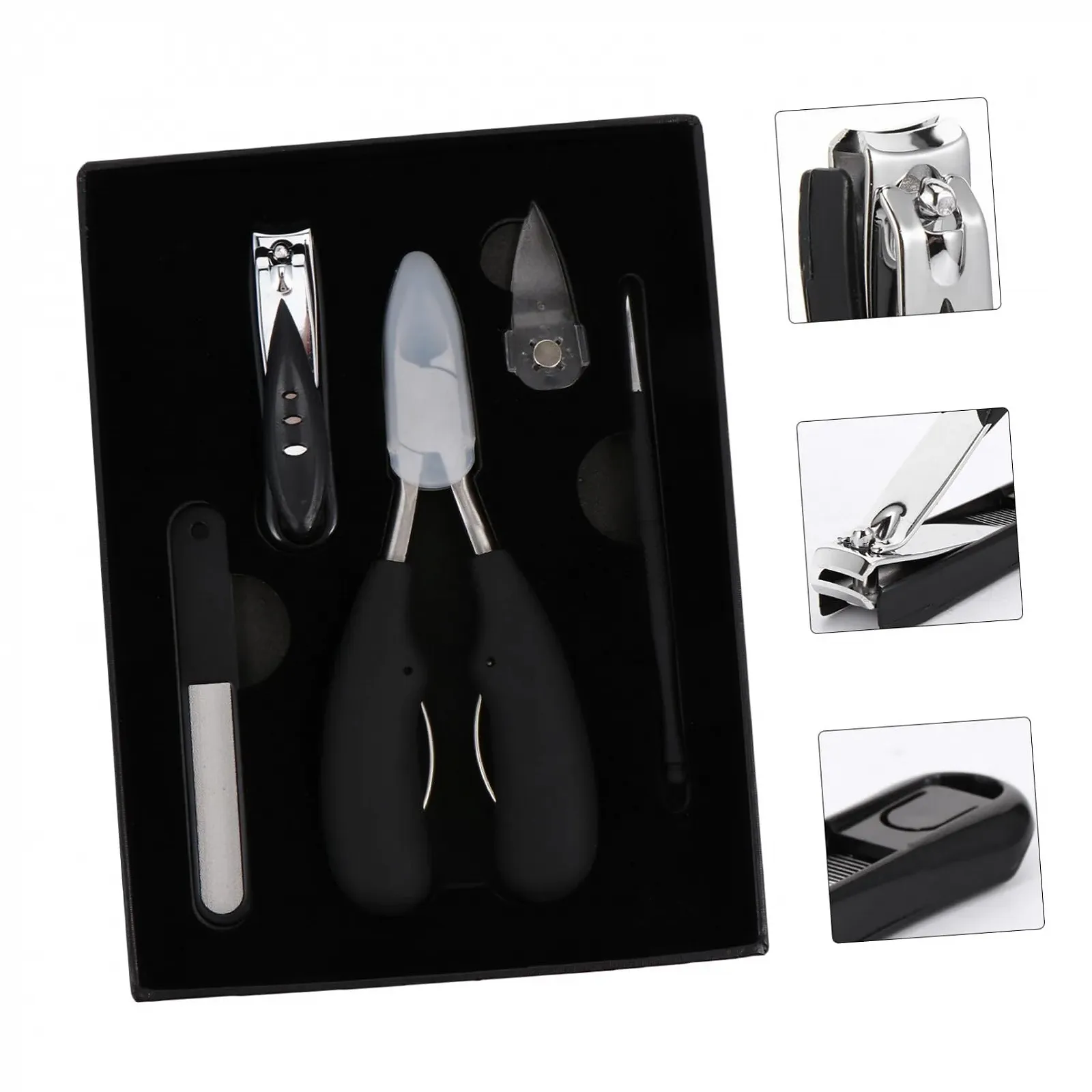 Набор для ногтей PACKOVE из нержавеющей стали, черный, фото №2 Набор для ногтей PACKOVE из нержавеющей стали, черный, фото №2