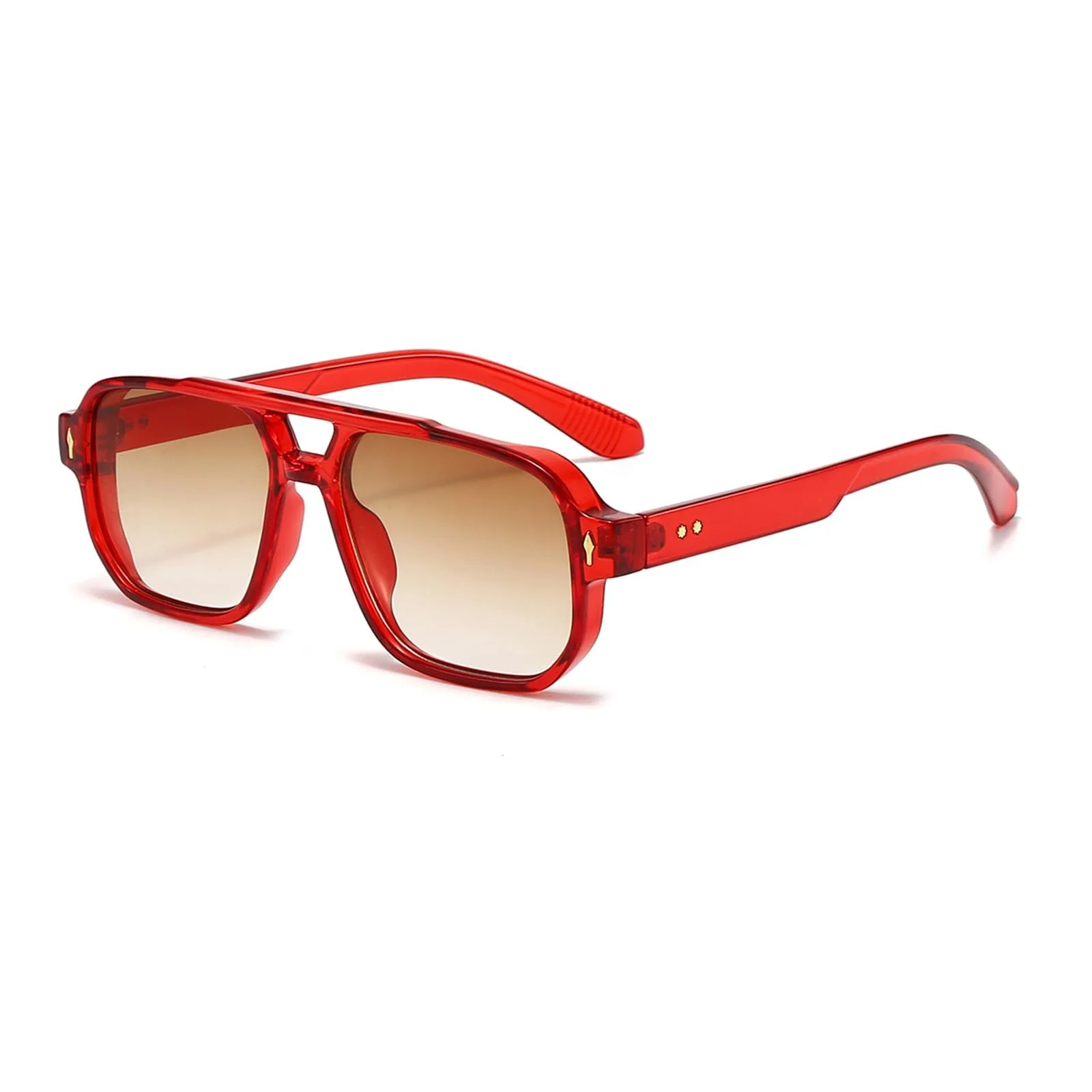 Сонцезахисні окуляри Авіатор YAMEIZE Ретро Прямокутні з подвійним мостом для чоловіків та жінок, фото №1