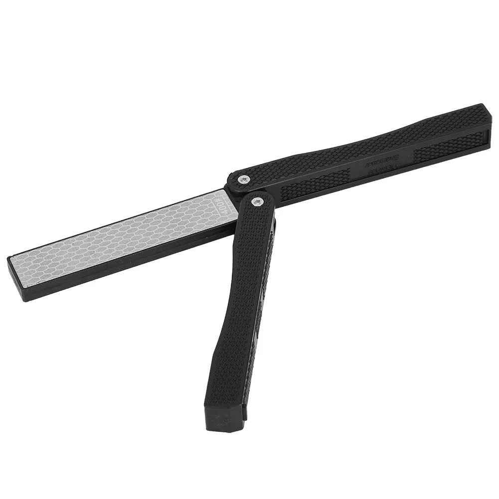 Точило для ножів двостороння портативна складана алмазна протиковзка, фото №5