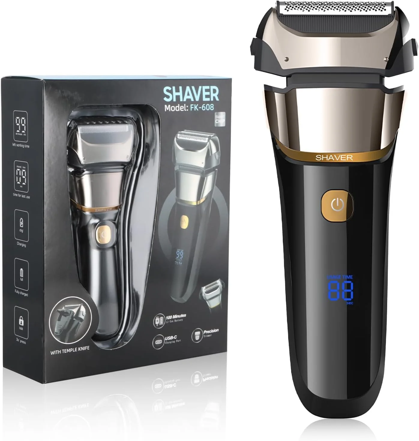 Електробритва чоловіча Foil Shaver Wet & Dry USB-C Rechargeable Black, фото №1 Електробритва чоловіча Foil Shaver Wet & Dry USB-C Rechargeable Black, фото №1