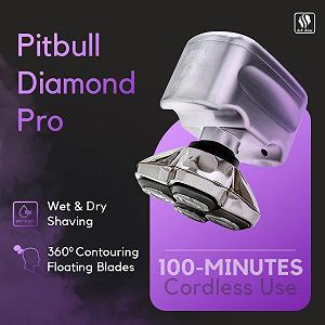 Электробритва Skull Shaver Pitbull Diamond Pro Для головы и бороды Беспроводная synthetic.ua - Фото 1