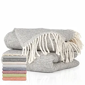 Покривало ANRO Emma 150 x 200 см, Сірий - Фото 1