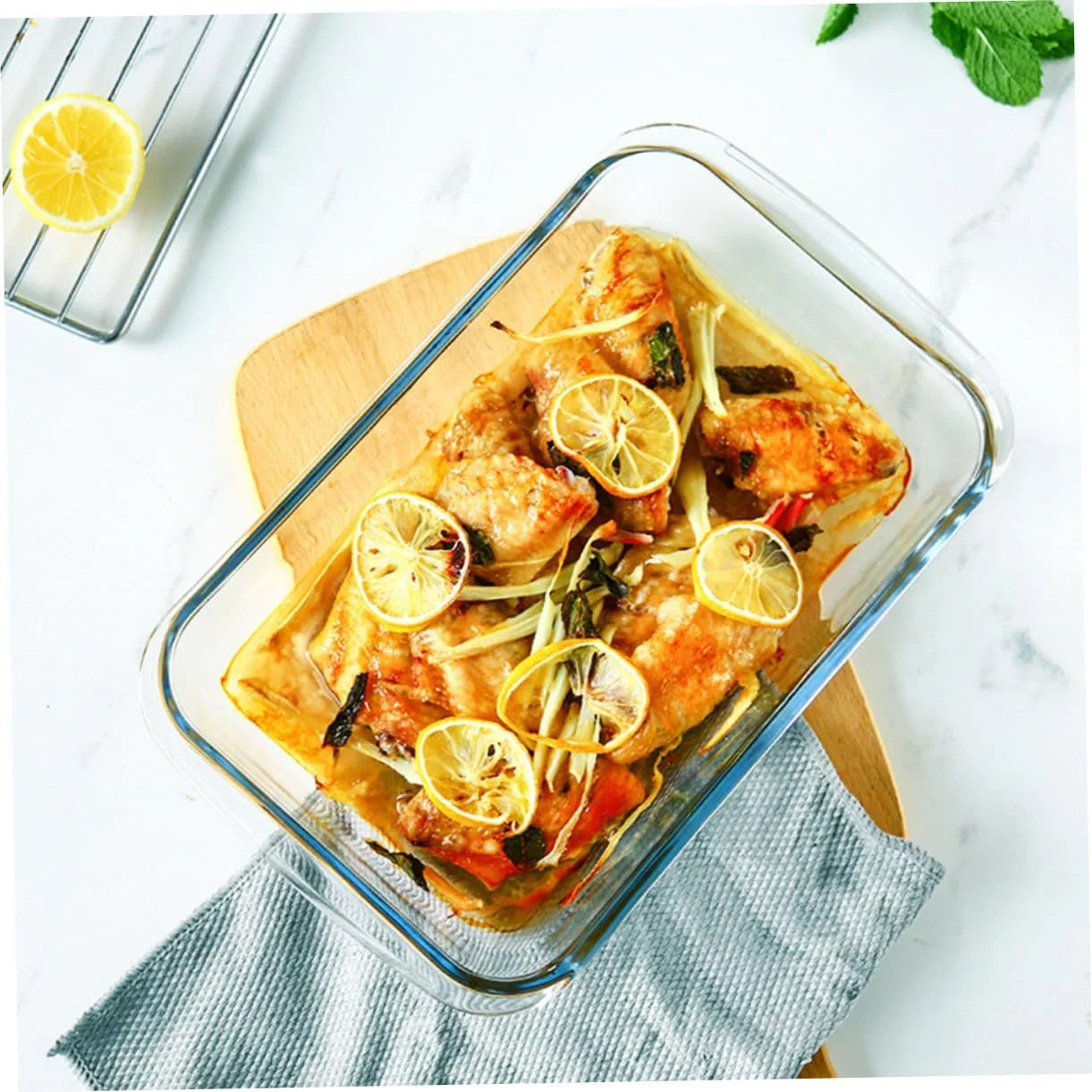 Форма для запекания Стеклянная термостойкая с ручками универсальная, фото №2 Форма для запекания Стеклянная термостойкая с ручками универсальная, фото №2