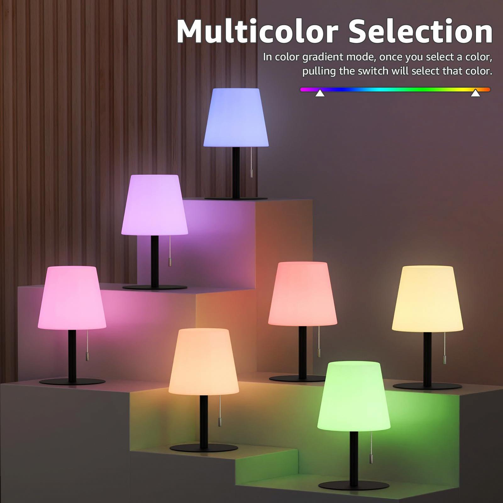 Настільна лампа LED Battery Outdoor Wireless Dimmable 7 Colours USB Чорний, фото №6