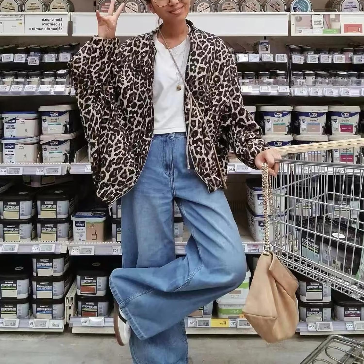 Пальто Suncadmious Жіноче з Леопардовим Принтом, фото №5