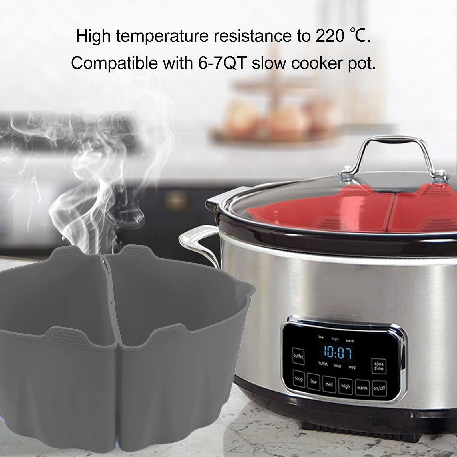 Вставка HAOHIZE для повільноварки 6-7 QT силиконова сіра, фото №7