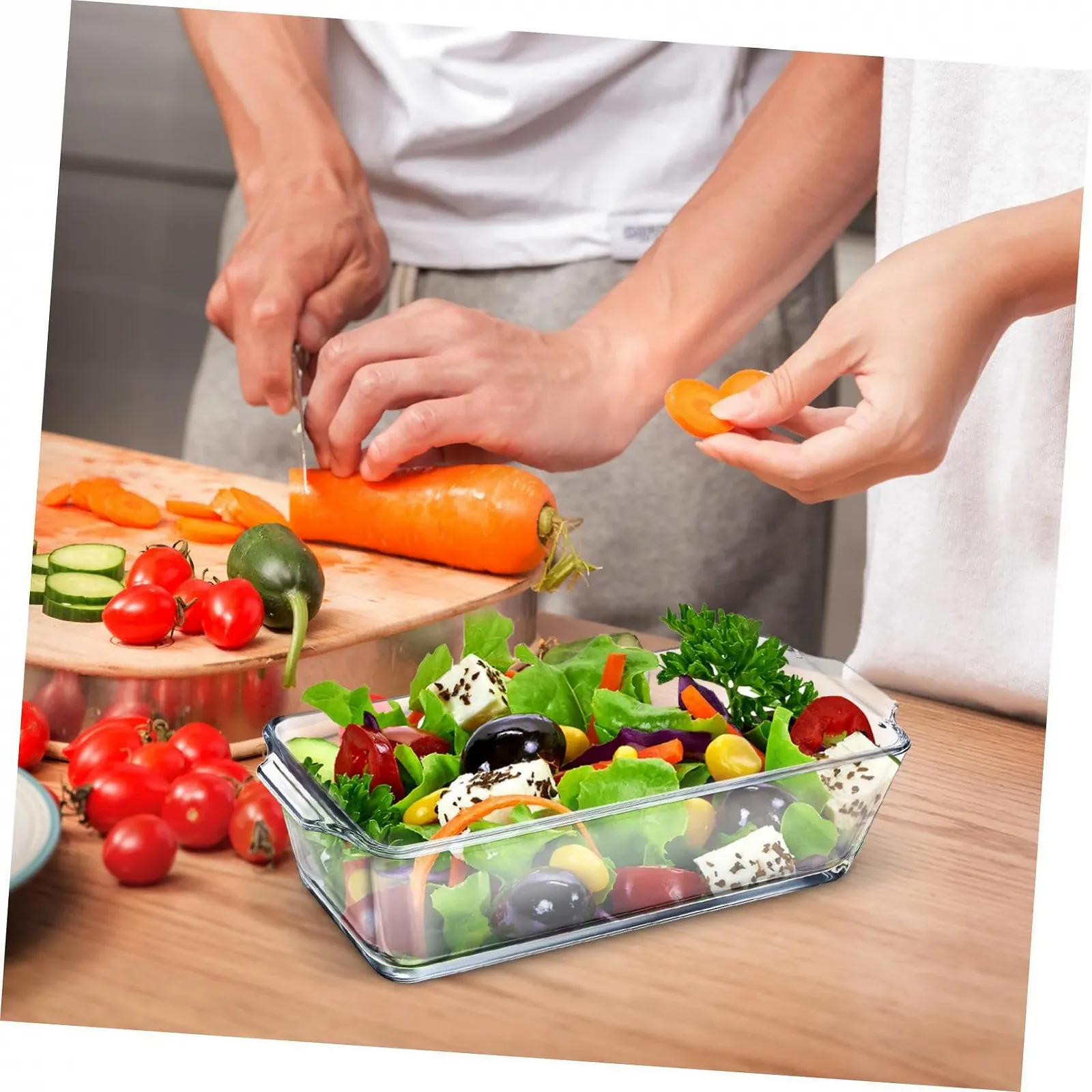 Форма для запікання Sosoport скляна термостійка багатофункціональна BPA-free, фото №5