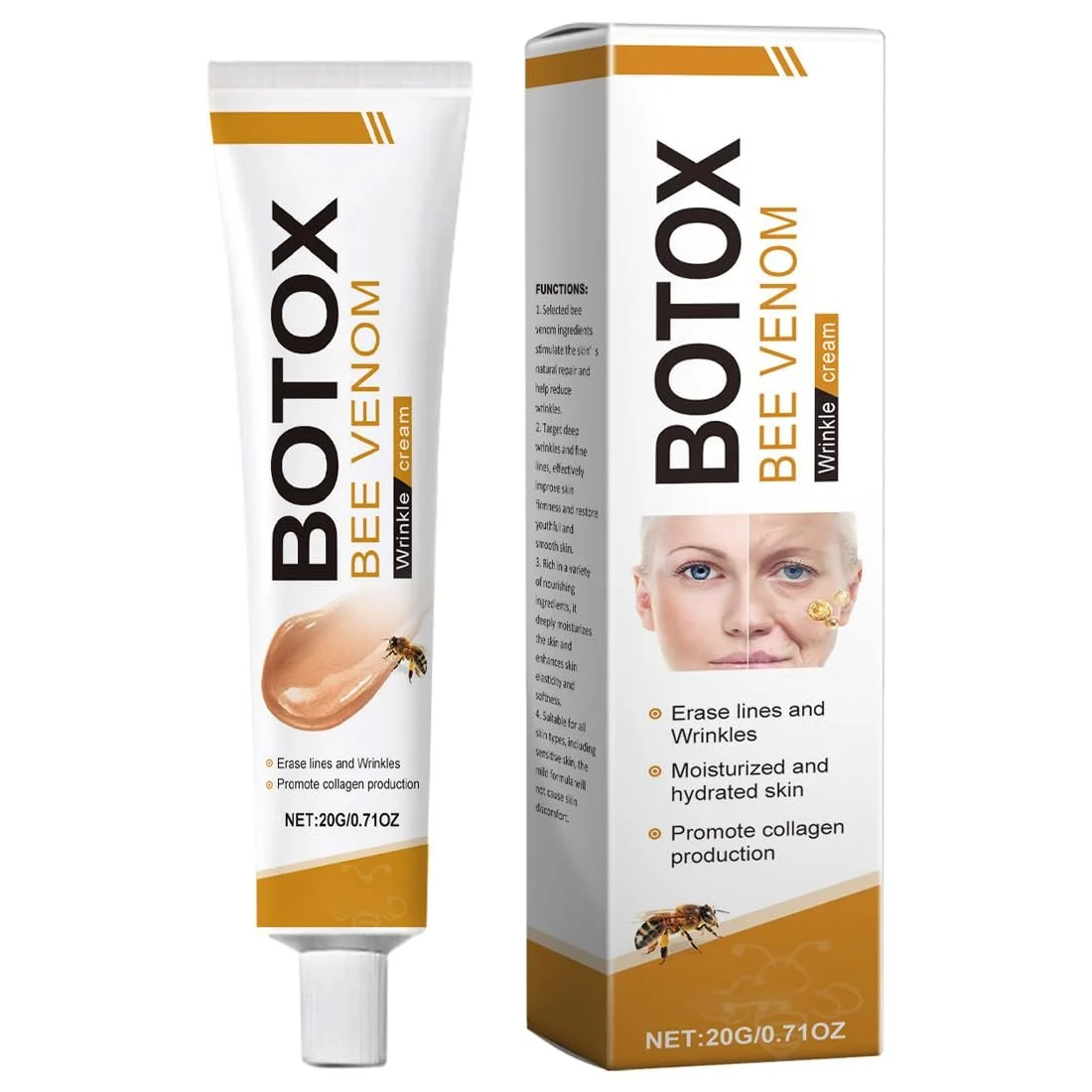 Крем Bee Cream Bee Venom против морщин увлажняющий 20 г, фото №1 Крем Bee Cream Bee Venom против морщин увлажняющий 20 г, фото №1