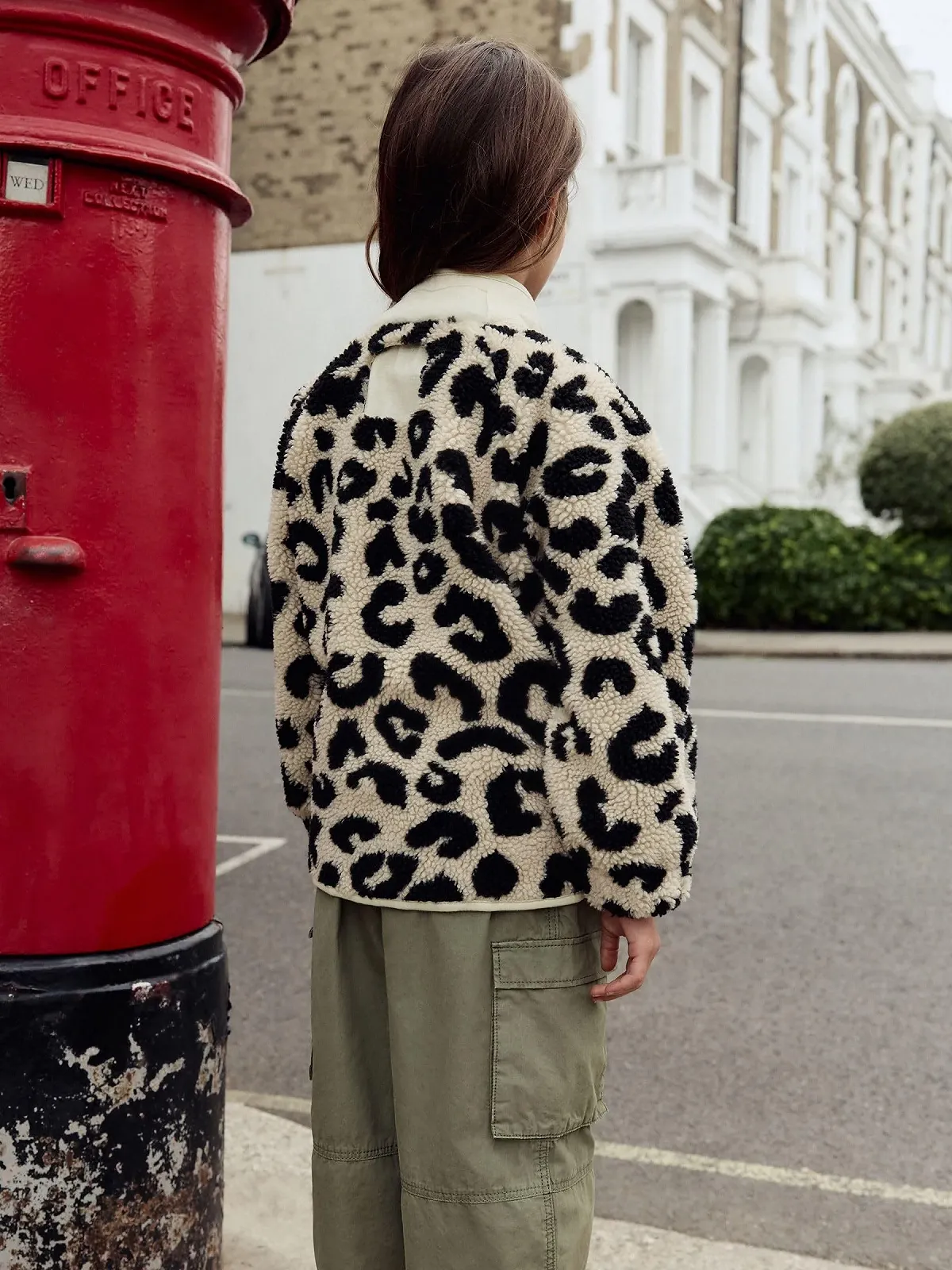 Флисовая куртка для девочки NEXT Borg на пуговицах, фото №6