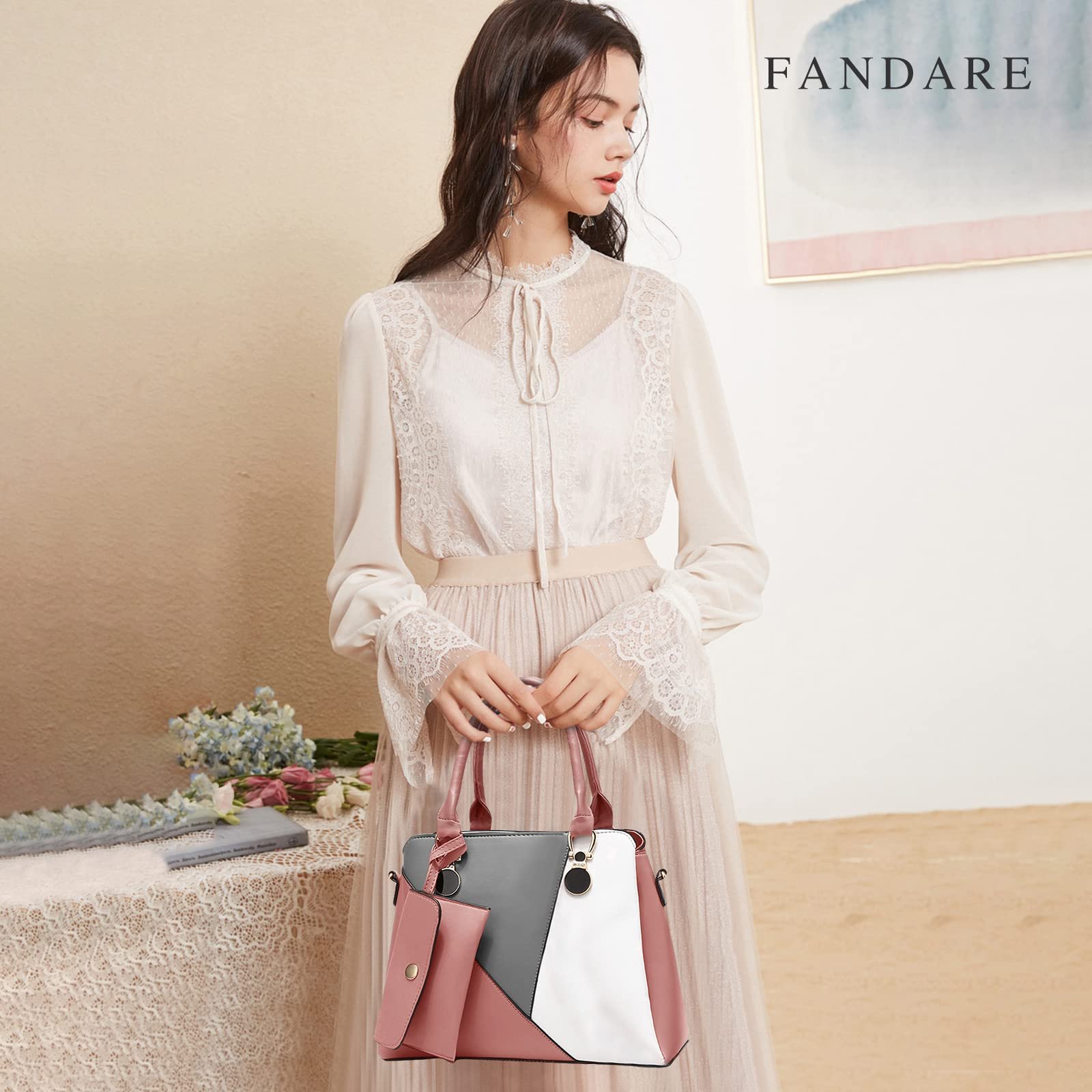 Сумка женская FANDARE Набор 2 шт., розовая, L, фото №2 Сумка женская FANDARE Набор 2 шт., розовая, L, фото №2