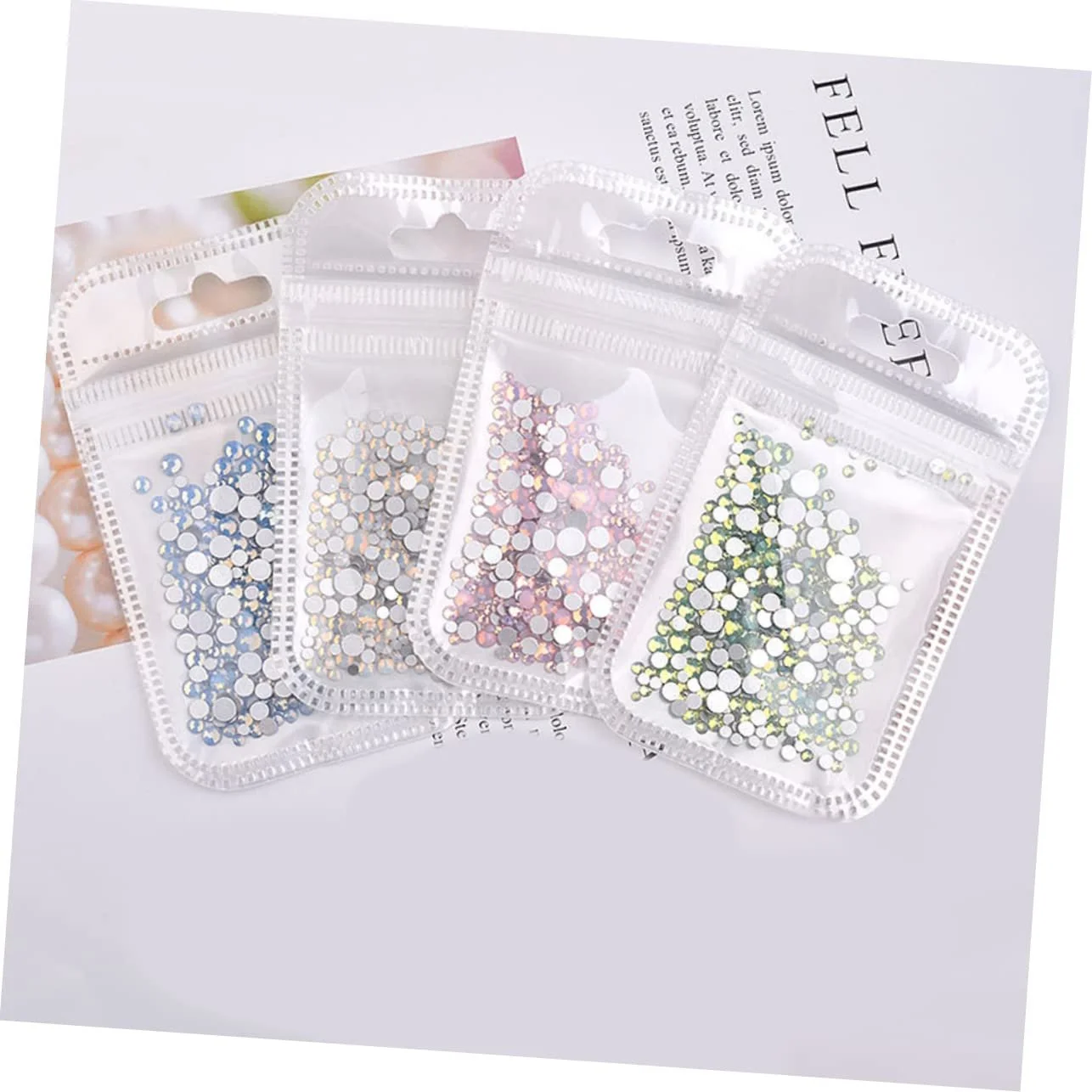 Стрази для нігтів FRCOLOR Набір Різнокольорові, фото №7