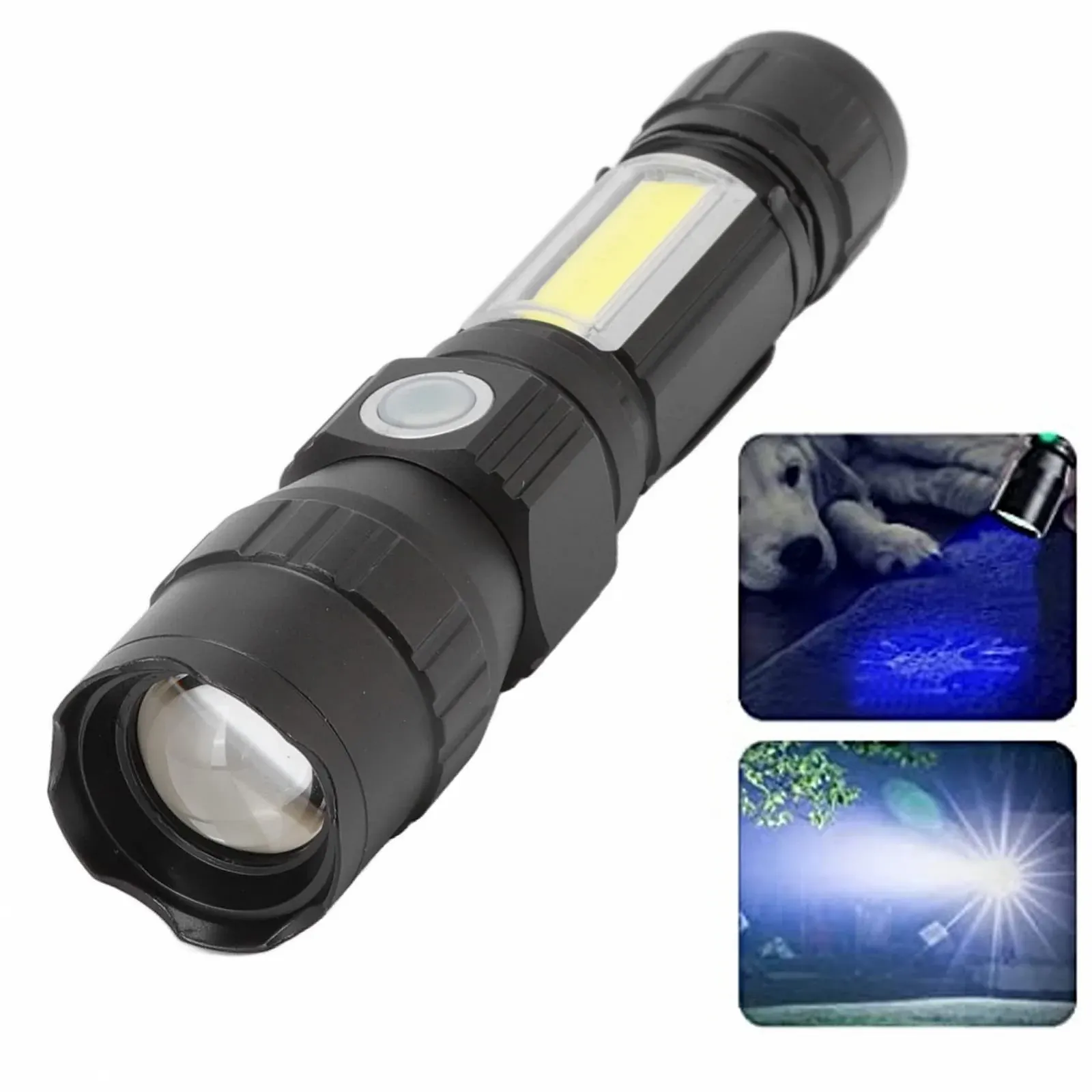 Ліхтар ViaGasaFamido Перезаряджуваний 395 Nm, Магнітний, 7 Режимів Освітлення, USB Зарядка, Алюмінієвий Сплав, фото №4