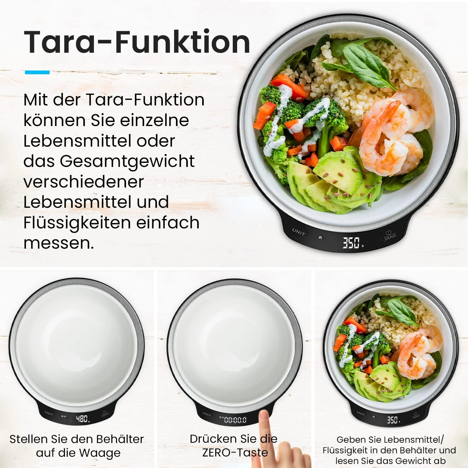 Цифрові кухонні ваги Pro Breeze 5 кг Silver/Stainless Steel, фото №5 Цифрові кухонні ваги Pro Breeze 5 кг Silver/Stainless Steel, фото №5