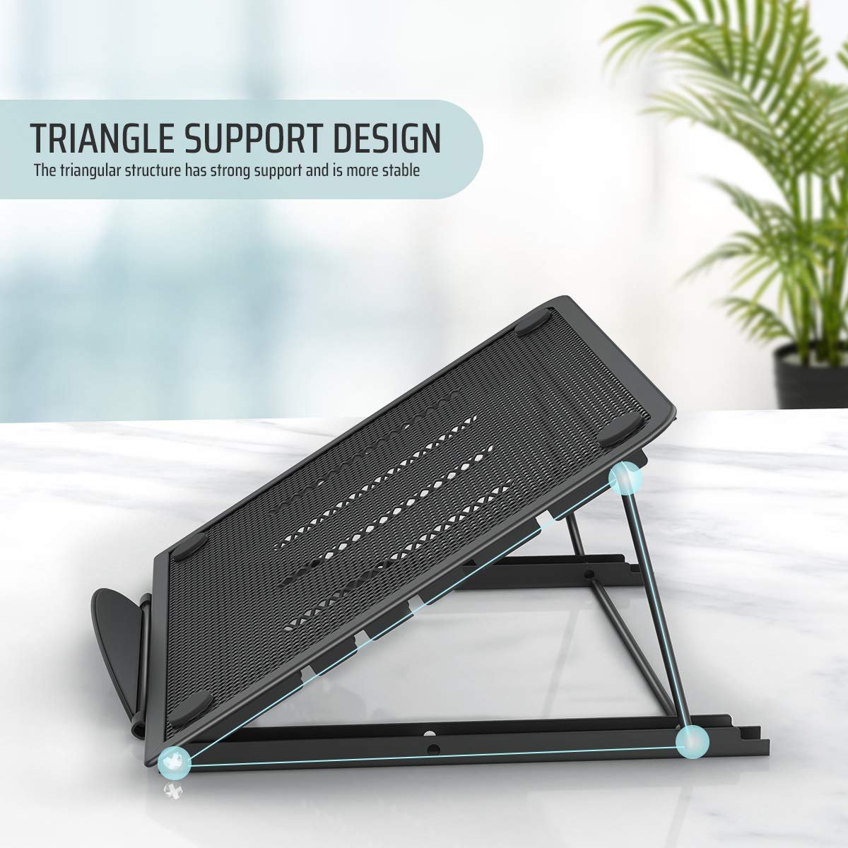 Подставка для ноутбука регулируемая по высоте многоугольная складная подставка из нержавеющей стали держатель для планшета для 10-15 дюймовых MacBook Pro/Air, фото №3