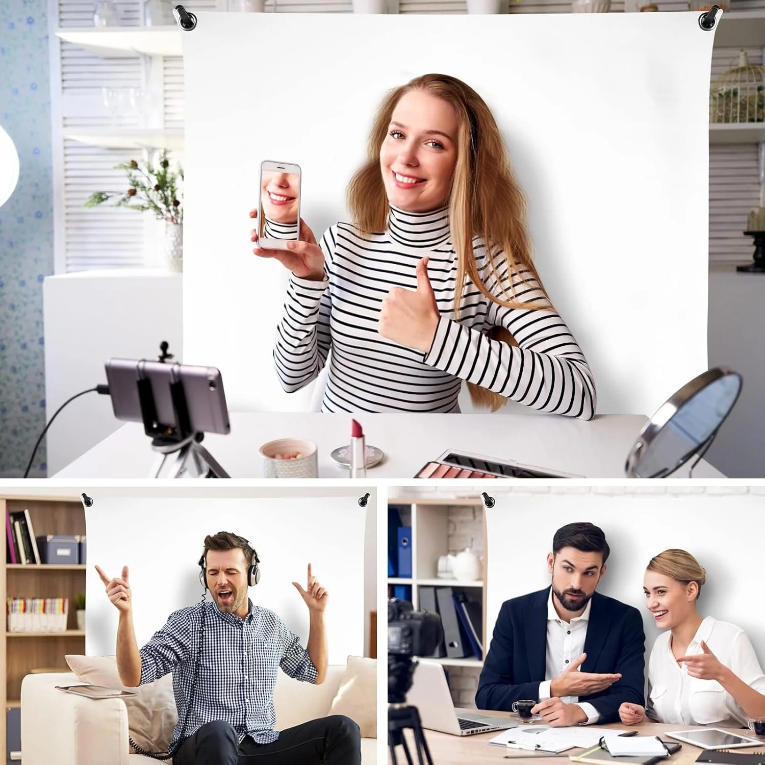 Білий фон Heorryn підставкою 1,5 х 2 м Білий, фото №6 Білий фон Heorryn підставкою 1,5 х 2 м Білий, фото №6