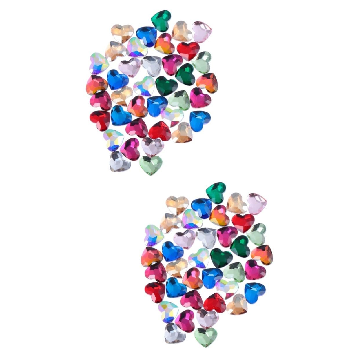 Прикраса для нігтів Серце Бренд FRCOLOR 100 шт. кристали 3D Шарм, фото №1