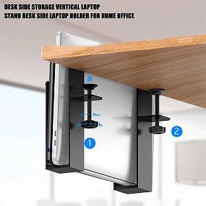 Полка на стол FAMKIT, 2 шт, держатель для ноутбука, регулируемая, нержавеющая сталь, вертикальная, навесная, не требует сверления synthetic.ua - Фото 1