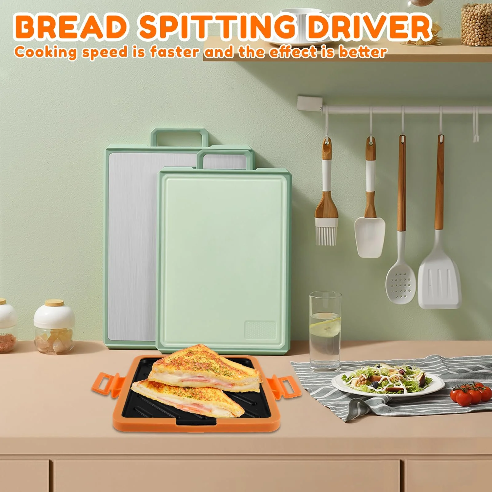 Сендвічниця CBWERBB, силіконовий посуд для мікрохвильової печі Помаранчева, фото №6