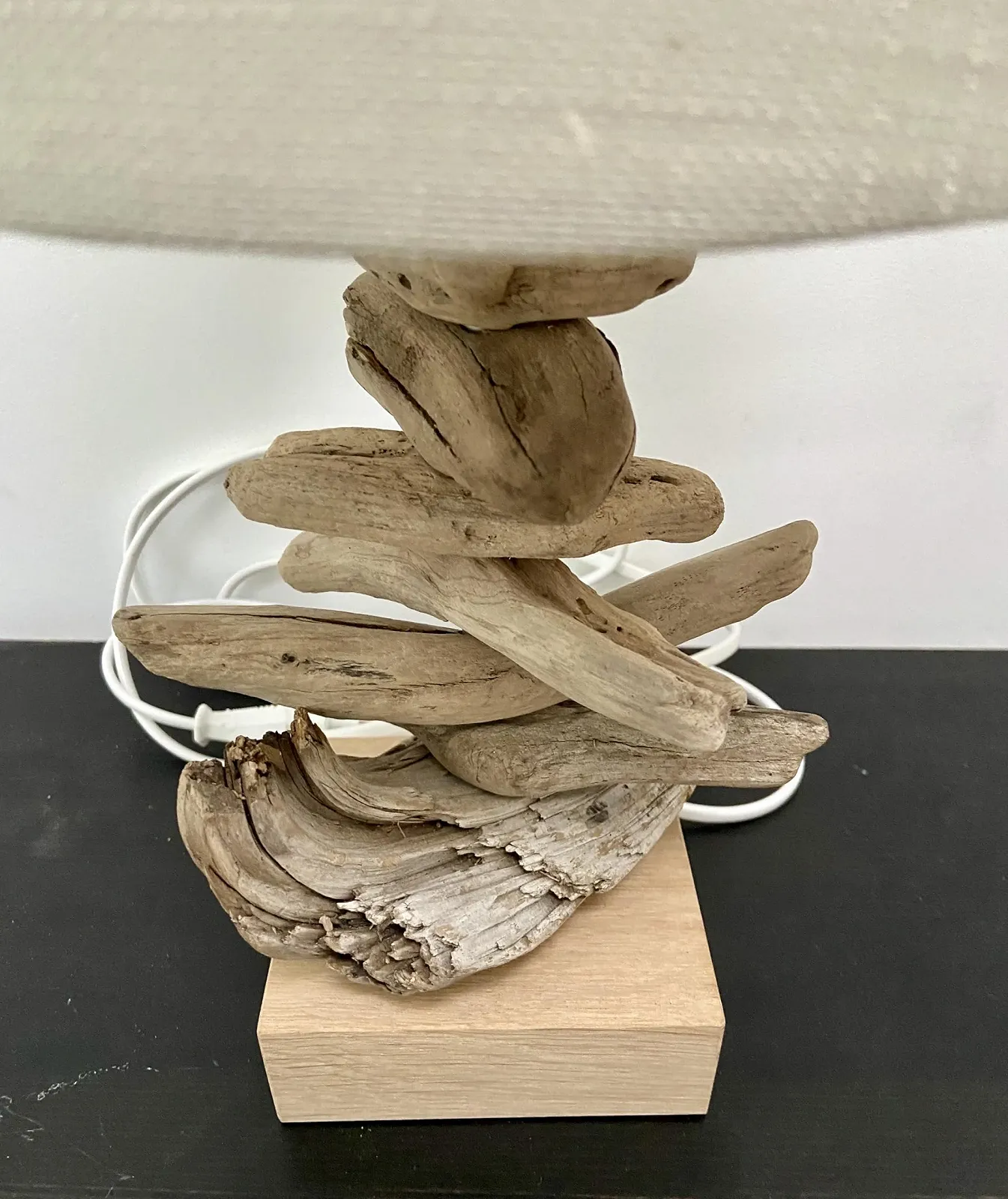Настільна лампа Ручна робота Driftwood Light Grey, фото №4