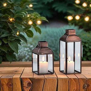 Ліхтар Marrakeш Nelios Набір 2 шт. Декоративний Ретро Ліхтар 22 см та 16 см Великий Тримач для Чайної Свічки Декорація для Столу Житлова Декорація Внутрішній Декор Ліхтар synthetic.ua - Фото 1