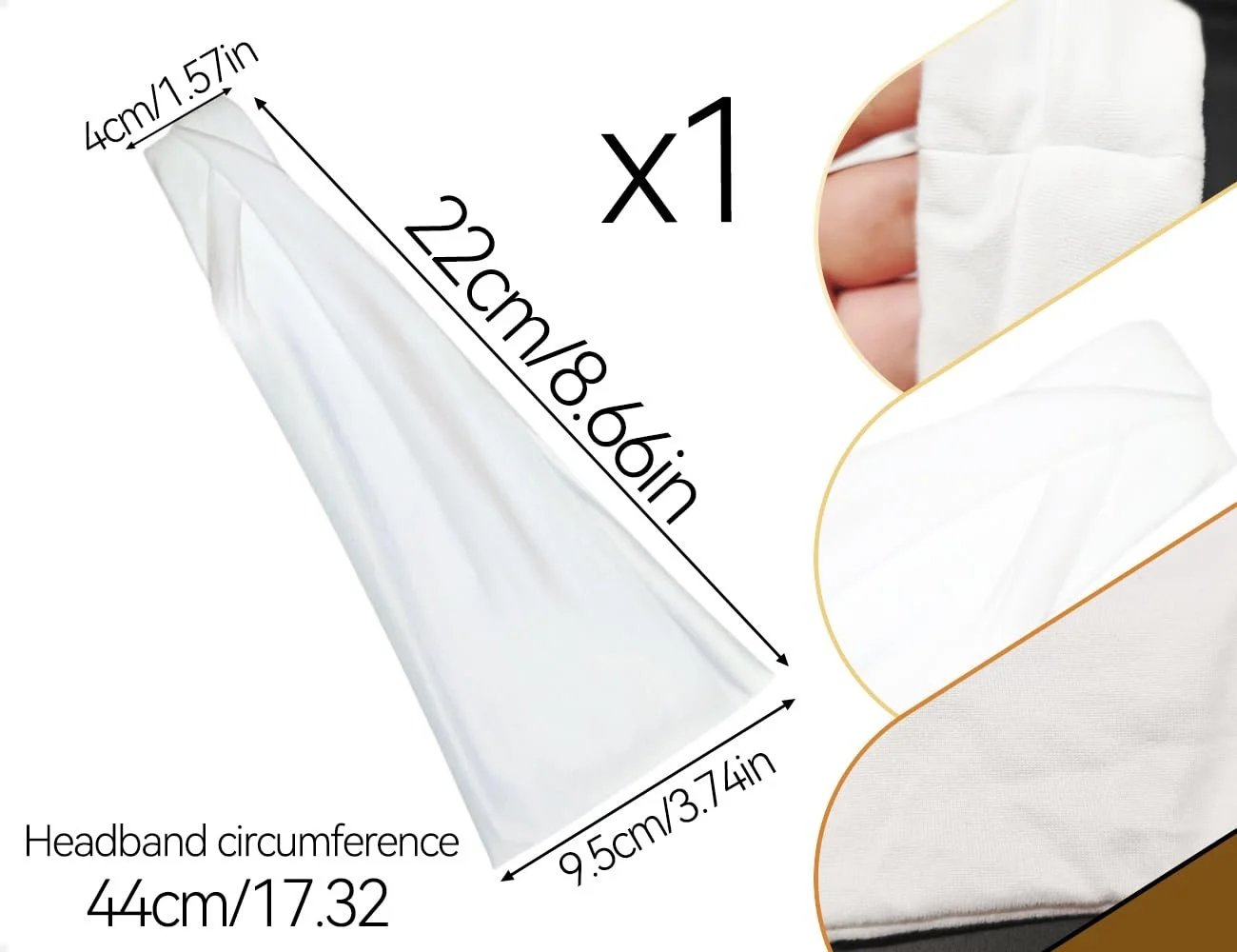 Пов'язка для волосся Еластична широка, фото №2