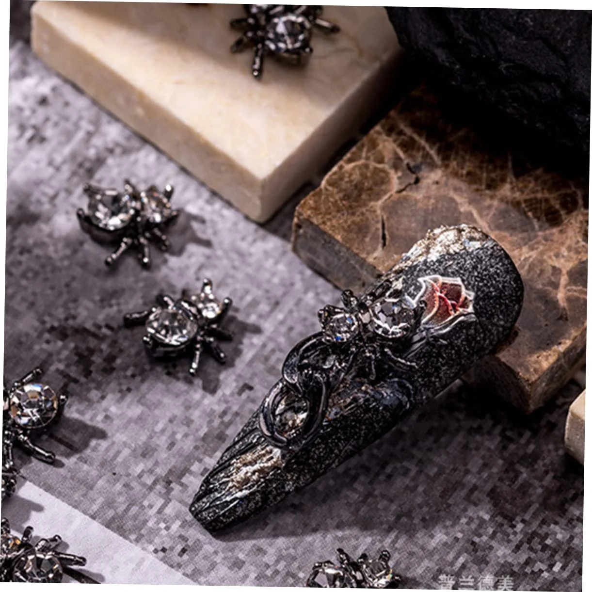 Украшения для ногтей Паук FRCOLOR, ювелирные изделия для дизайна ногтей, для вечеринок, праздников и особых случаев, прочные и многоразовые материалы, 40 штук в упаковке, фото №2