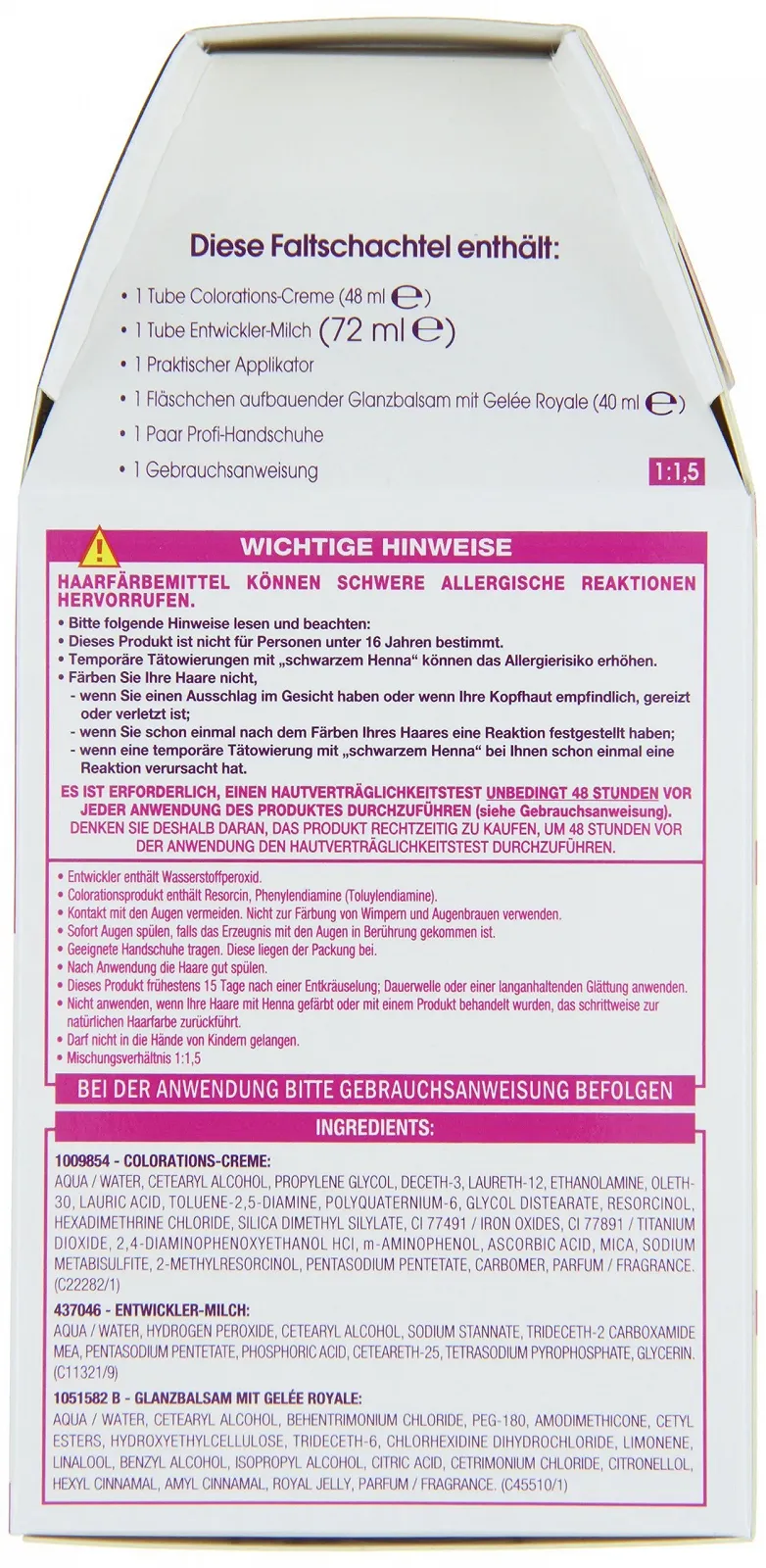 Фарба для волосся L'Oréal Paris Casting Crème Gloss Темно-коричневий № 300 (Коричневий), 1 шт (2 упаковки), фото №9 Фарба для волосся L'Oréal Paris Casting Crème Gloss Темно-коричневий № 300 (Коричневий), 1 шт (2 упаковки), фото №9