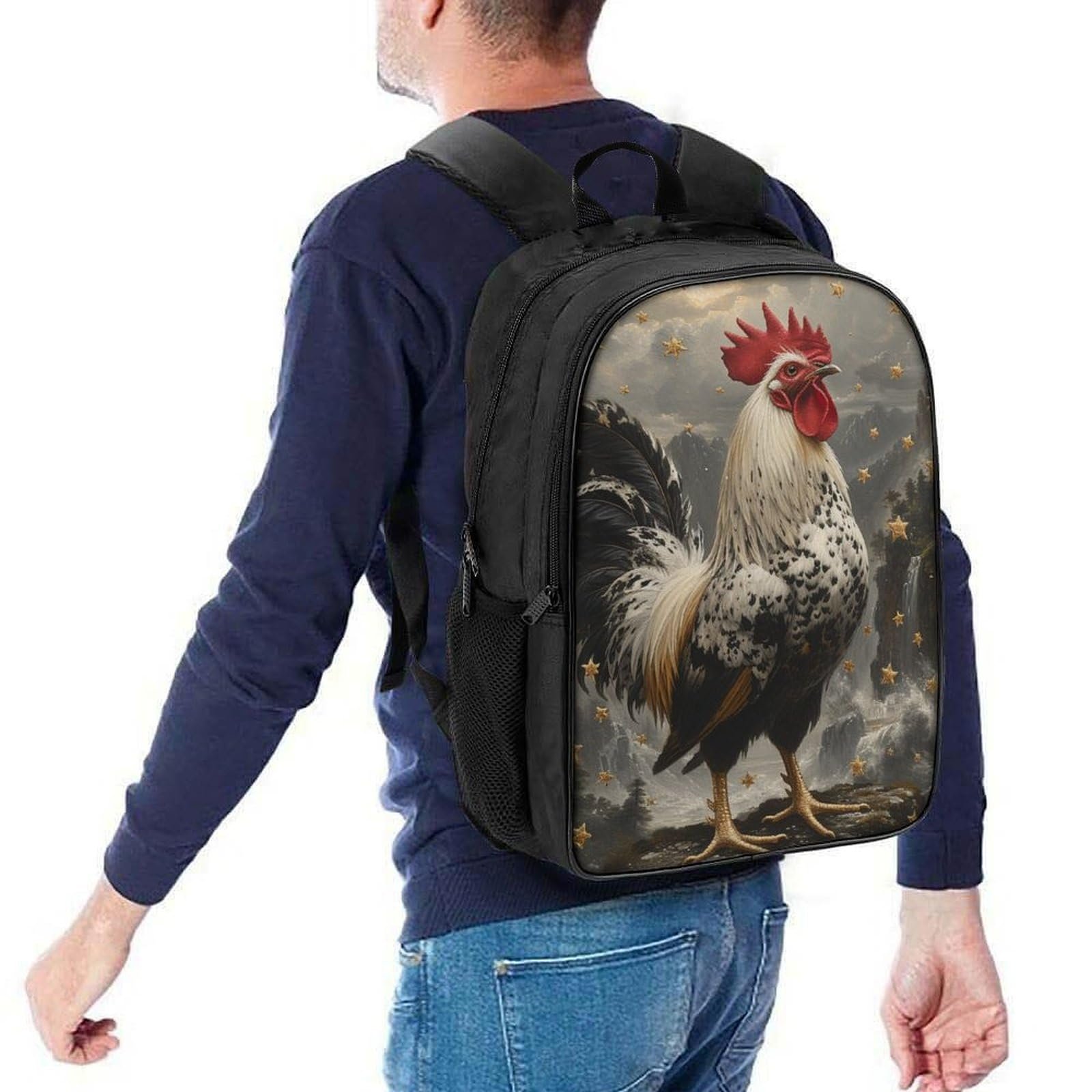 Школьный рюкзак RSIUUODNF Roosters 40x28x16см, фото №5