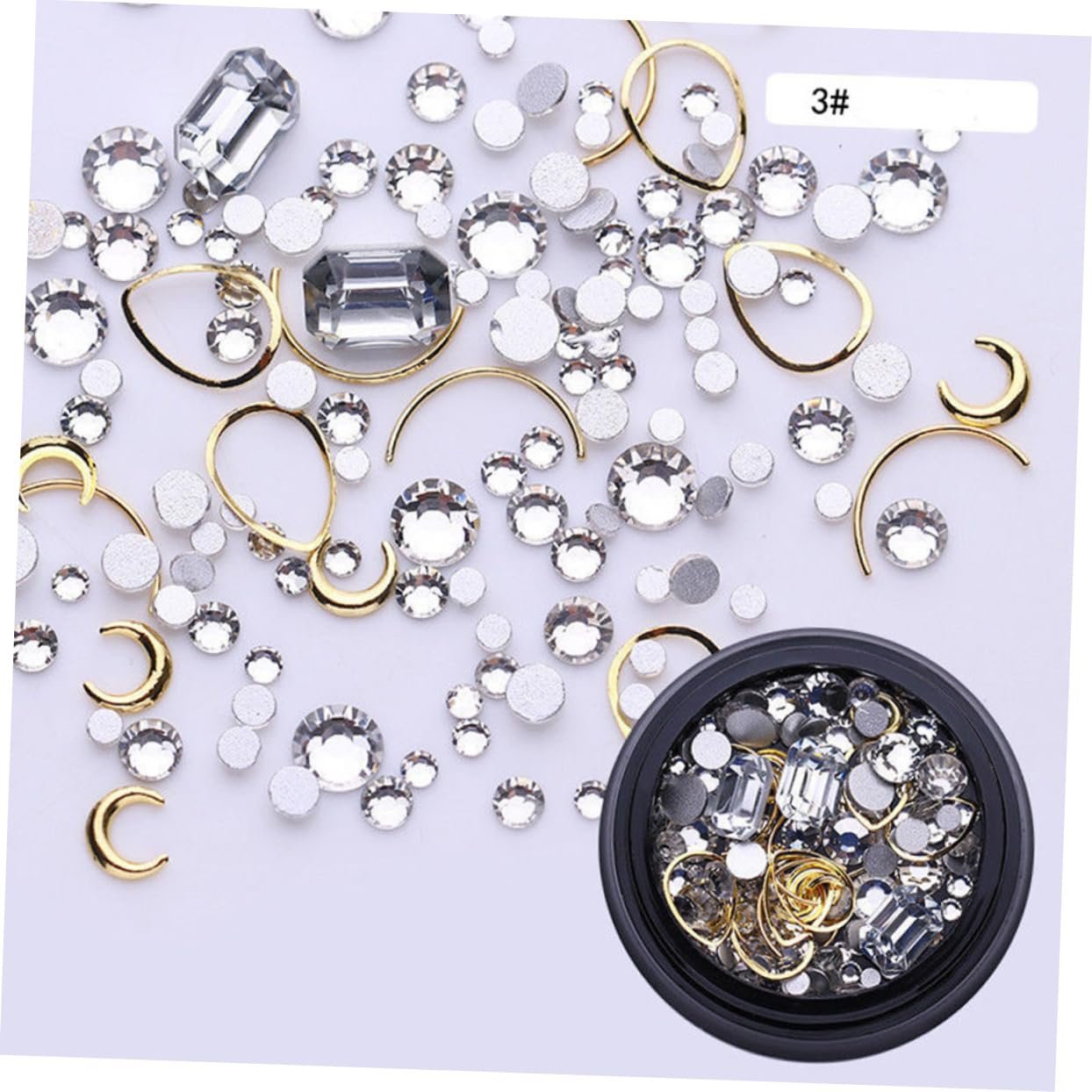 Наклейки для ногтей Beavorty с кристаллами 4 коробки, фото №3