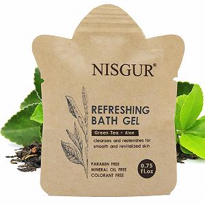 Гель для душу Nisgur Дорожній Алое та екстракт зеленого чаю 100 шт. x 22 мл Крафт-пакет - Фото 1