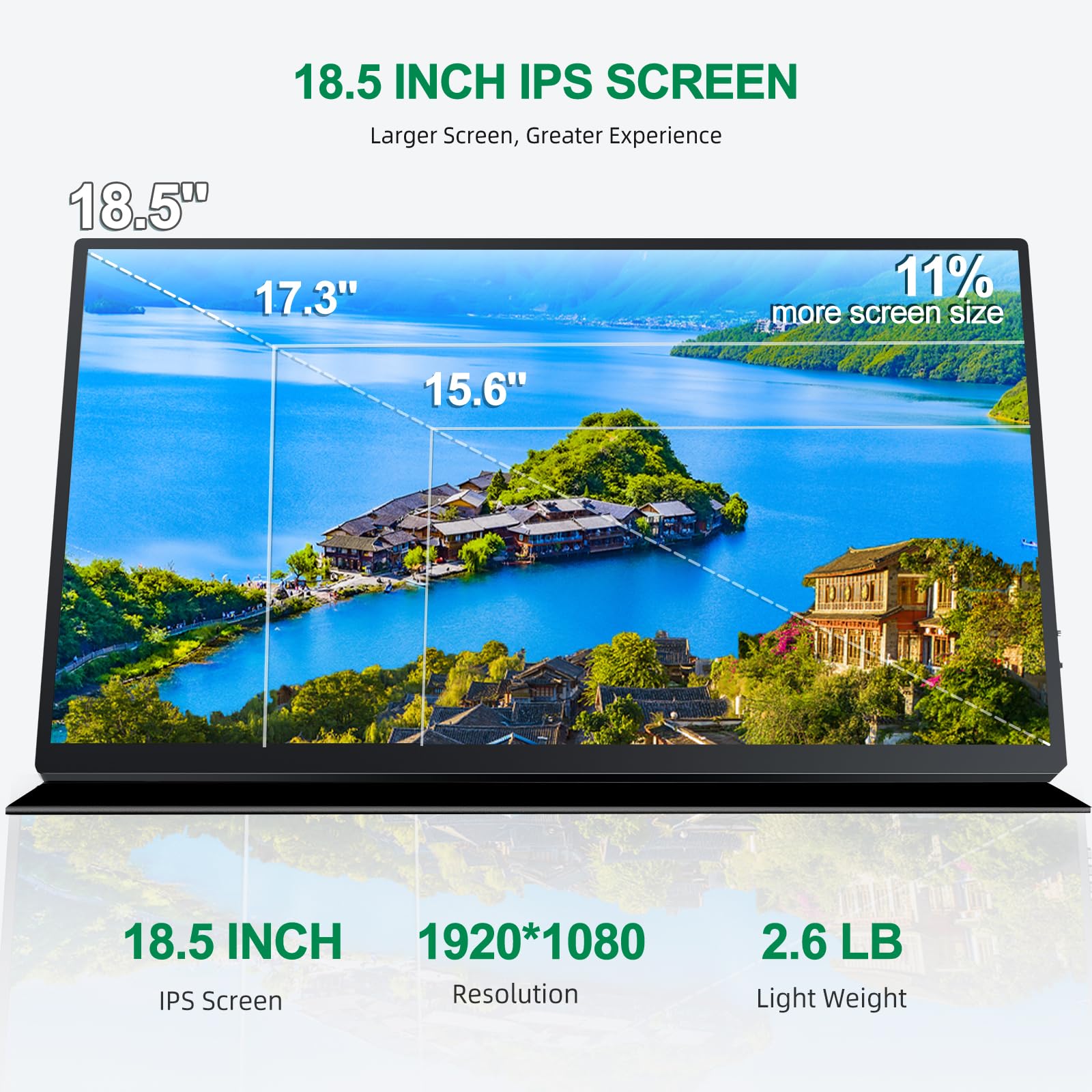 Монітор портативний 18.5" EVICIV Full HD IPS 120 Гц, фото №6