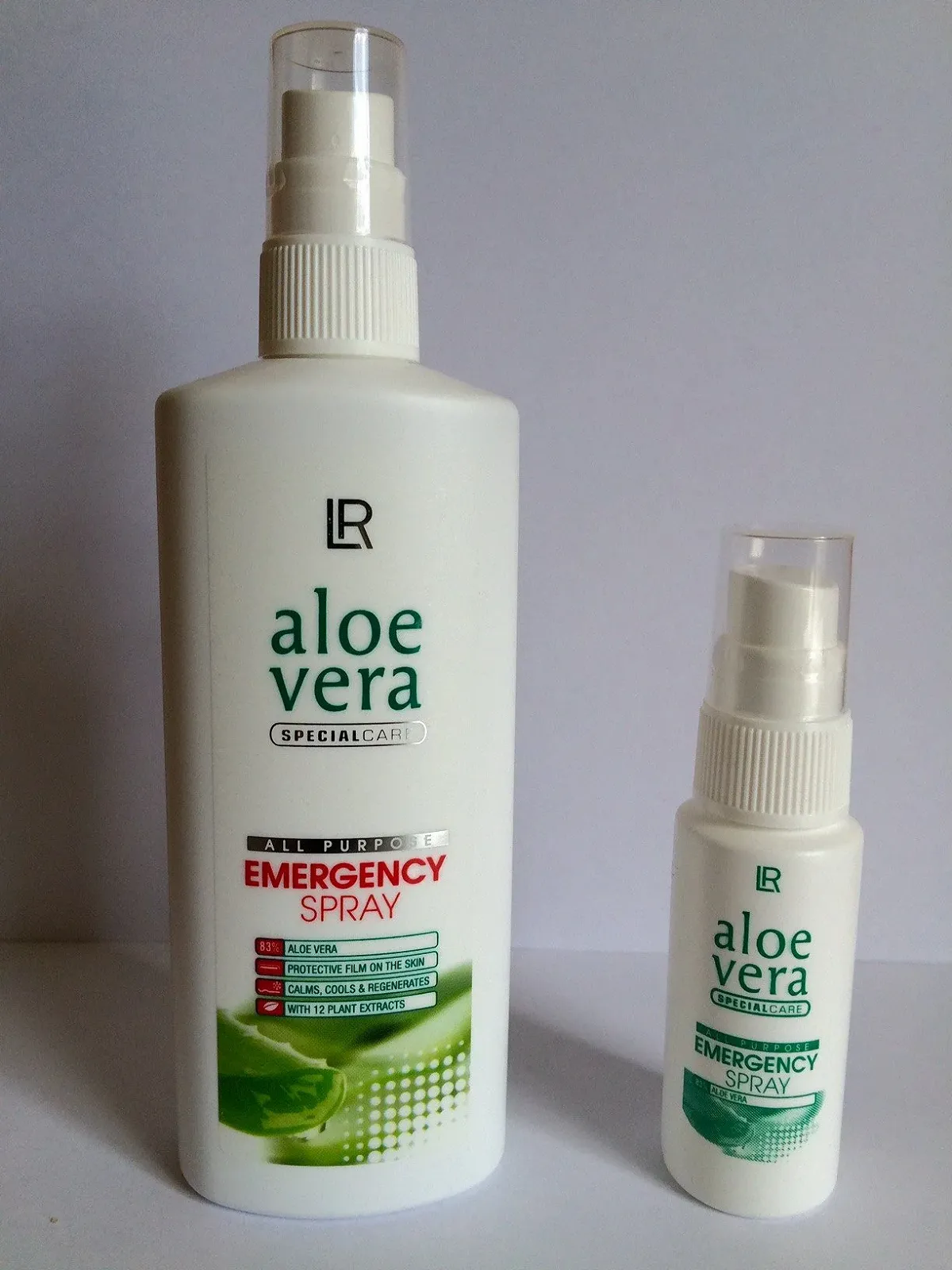 Набір спреїв LR Aloe Vera Emergency 1 x 150 мл + 1 запасний спрей (незаповнений) для подорожей, фото №1
