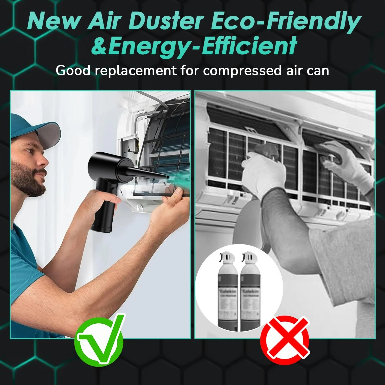 Аккумуляторный воздуходувка Bizcasa 100 000 об/мин 6000 мАч LED, фото №5