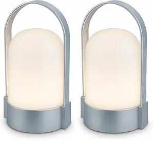 Настольная лампа BRILONER LED Wireless IP44 USB-C Матовый хром - Фото 1