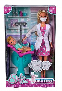 Кукла Стоматолог Simba Стоматолог и Тимми как пациент с креслом и стоматологическими аксессуарами 12 см / 29 см synthetic.ua - Фото 1
