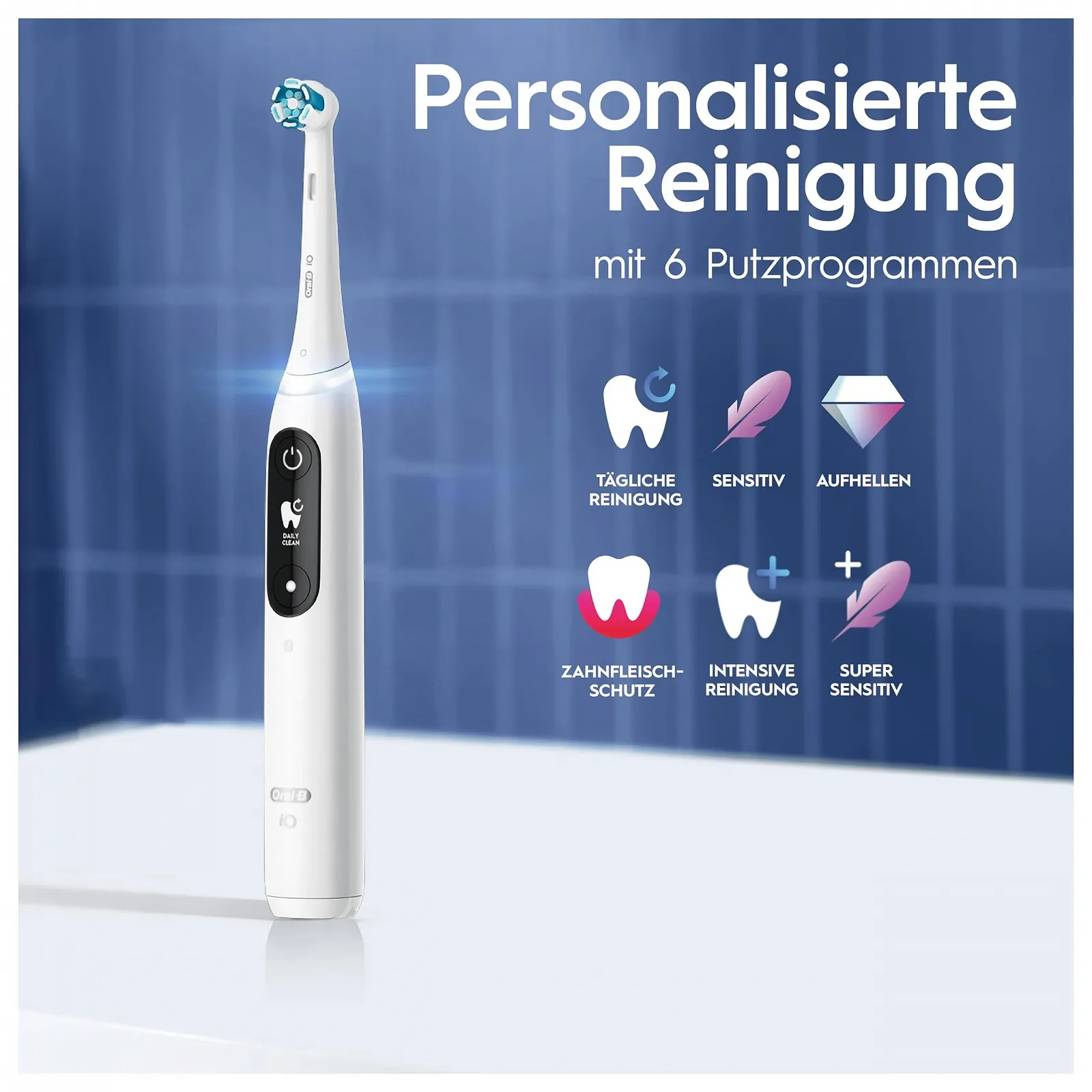 Электрическая зубная щетка Oral-B iO Series 8 Plus Edition 6 режимов дорожный футляр белый алебастр, фото №3