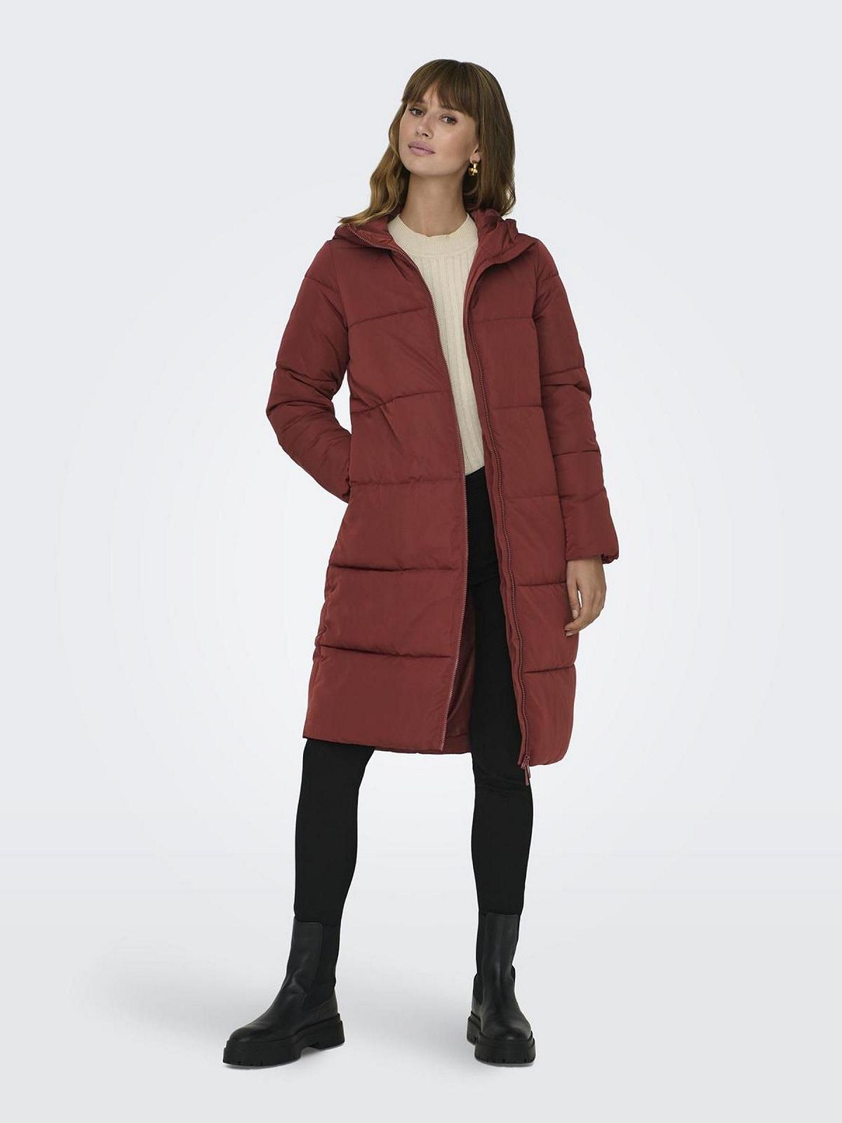 Жіноче стьобане пальто ONLY Onlabbie Puffer Coat OTW, Fired Brick, фото №5