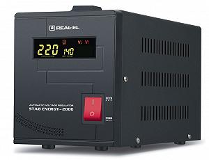 Стабілізатор REAL-EL Stab Energy-2000 Black - Фото 1