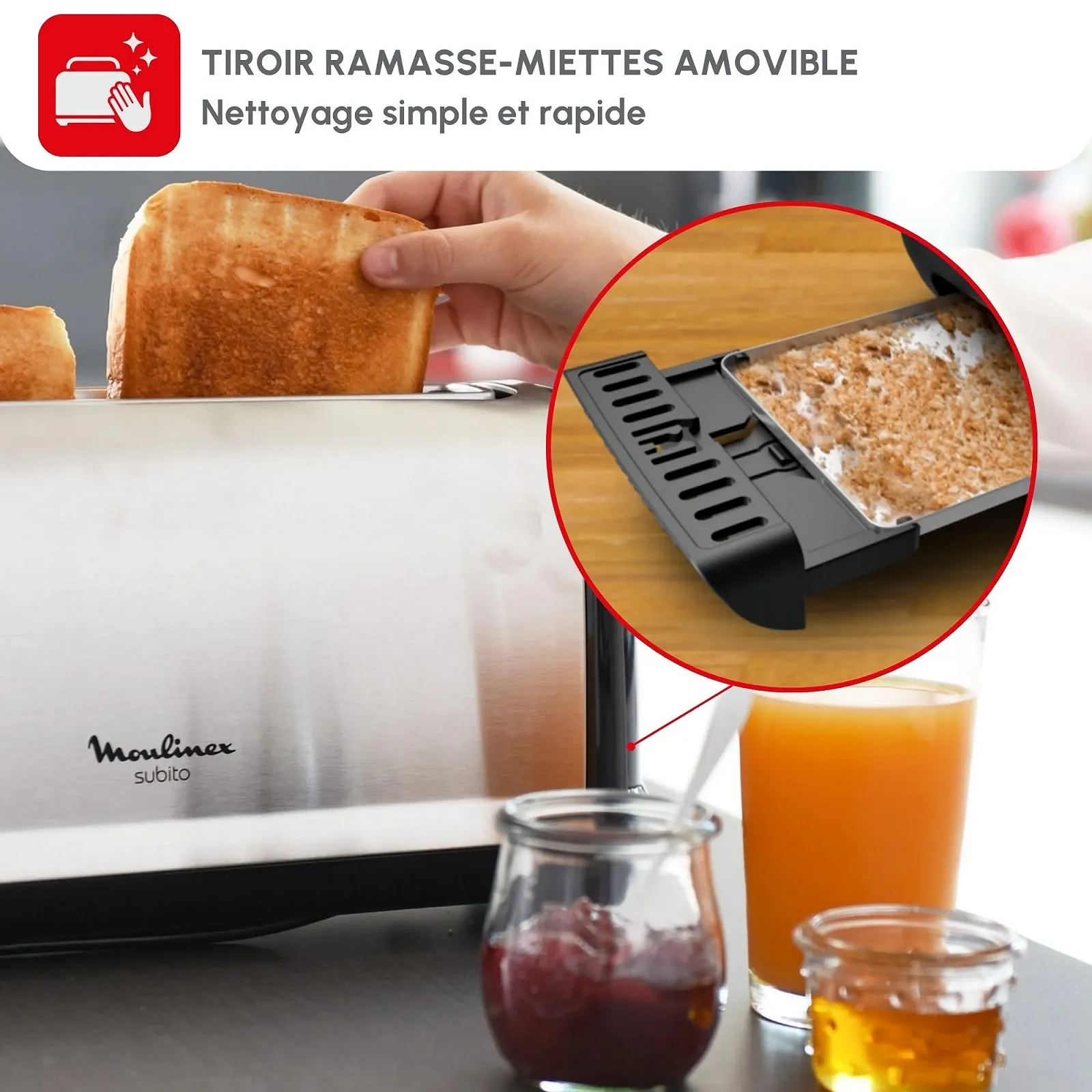 Тостер Moulinex Subito 1000 Вт, фото №6