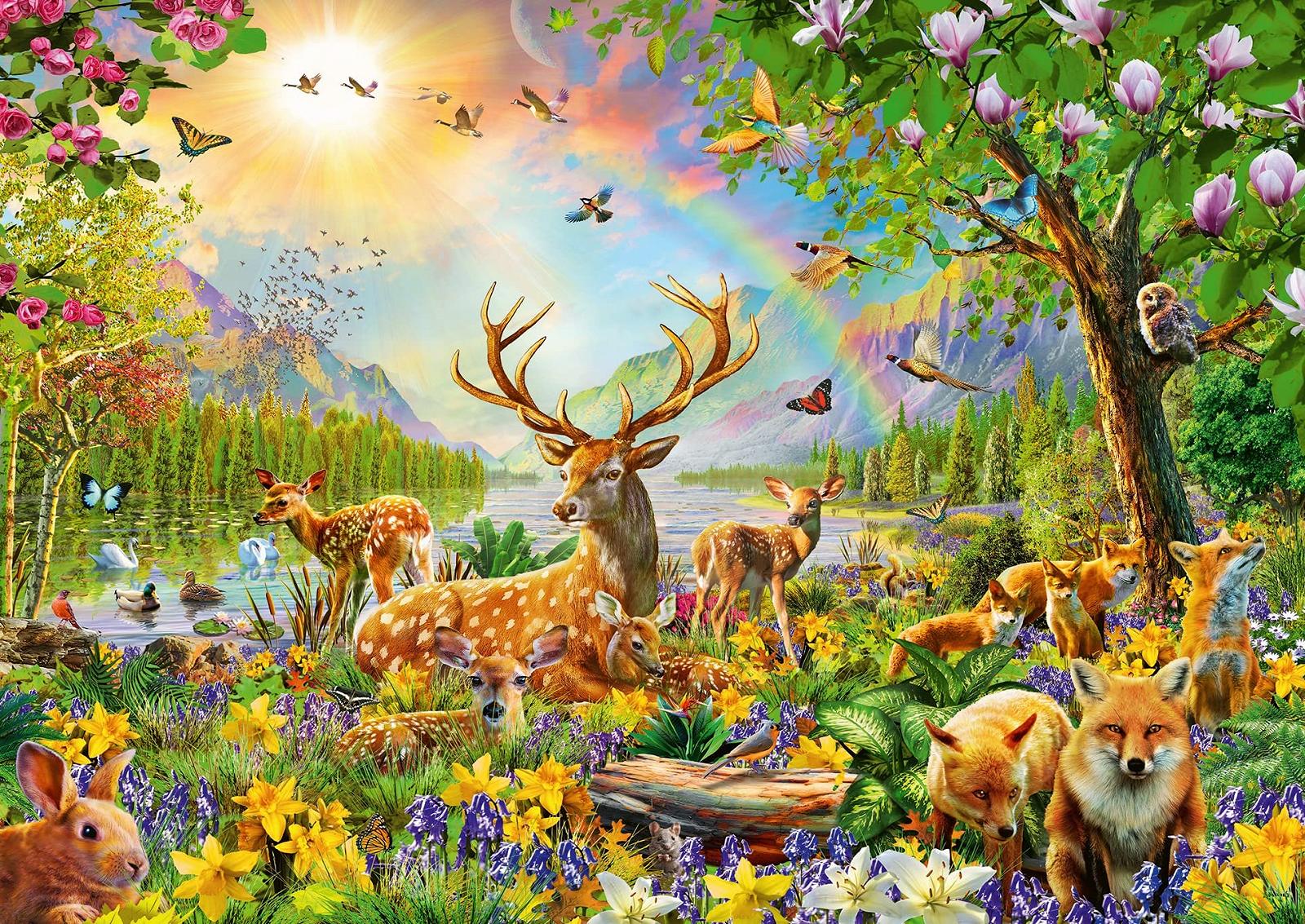 Детский пазл Ravensburger 13352 Graceful Deer Family 200 элементов для детей от 8 лет, фото №2 Детский пазл Ravensburger 13352 Graceful Deer Family 200 элементов для детей от 8 лет, фото №2