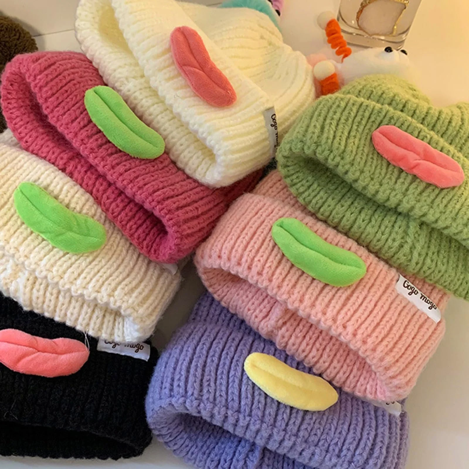 В'язана шапка Ldabrye Cartoon, м'яка, фото №4 В'язана шапка Ldabrye Cartoon, м'яка, фото №4