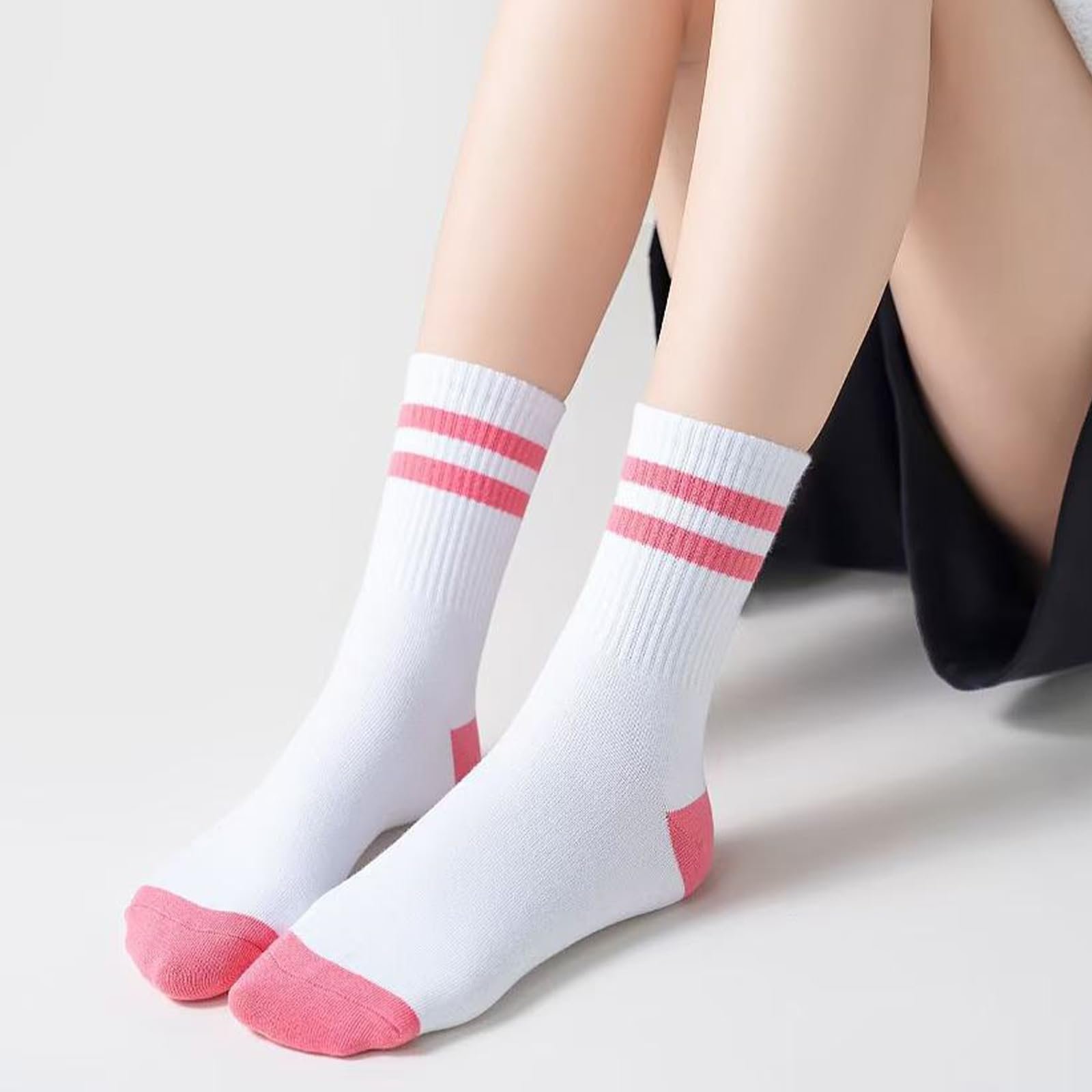 Теннисные носки 6 пар Полосатые спортивные носки с хлопковой подкладкой 39-42, фото №4