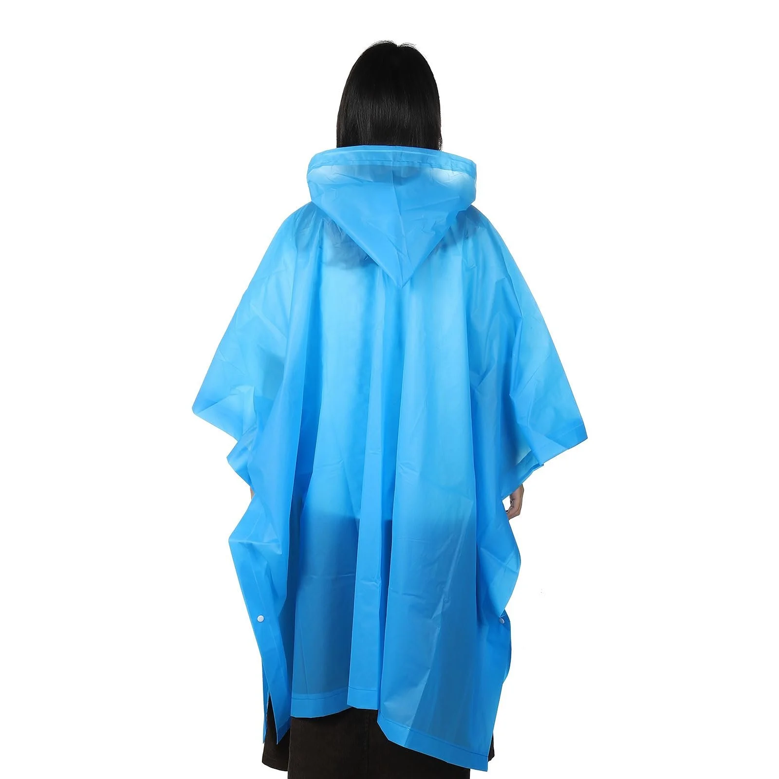 Пончо Patikil дощове для дорослих 5 шт. EVA Чорний, фото №4