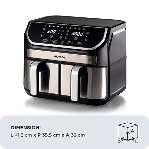 Мультипечь Ariete 4625 9L 11 программ Цифровой дисплей Двойная корзина Rapid Air 2100W synthetic.ua - Фото 1