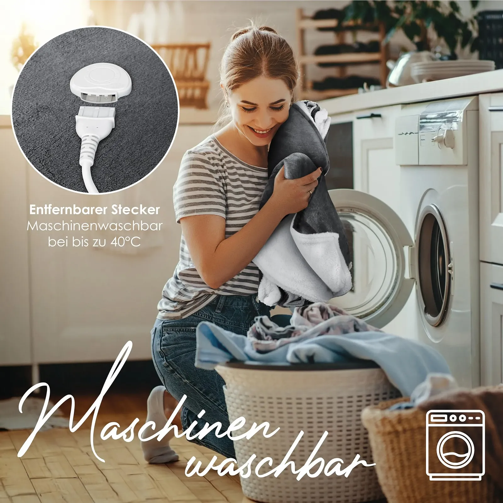 Електрична ковдра KESSER 180 x 130 см Двостороння, фото №8